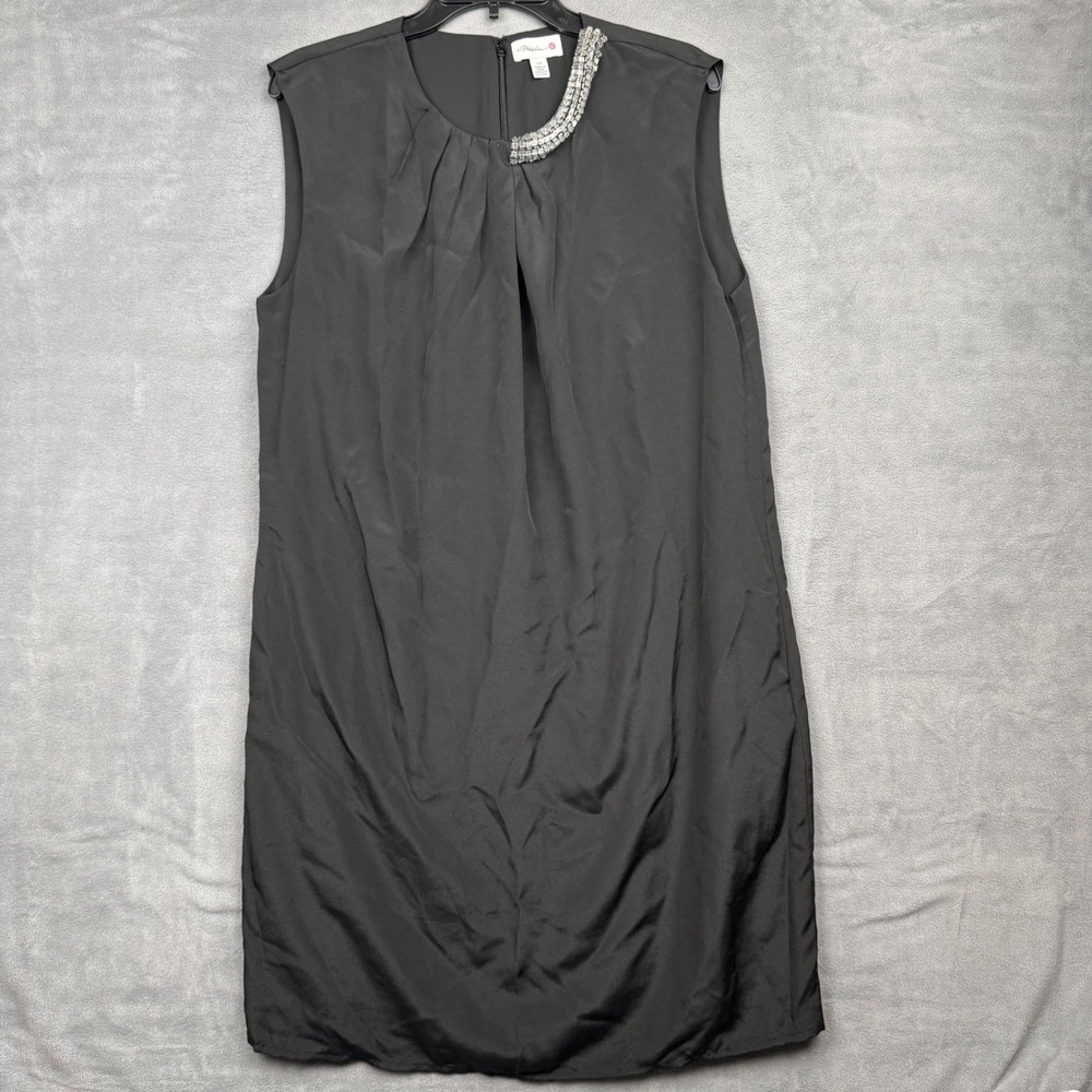 31 Phillip Lim Black Sleeveless Embellished Neckline‎ Dress L